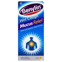 Benylin, Wet Cough Syrup, Mucus Relief, 50ml
