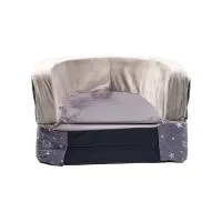 Babythings 2 In 1 Baby Travel Bed And Sofa Grey Stars