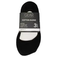 Gear No Season 3pk Ladies Secrete Socks Black