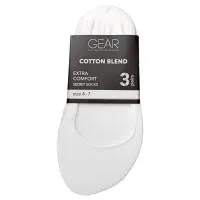 Gear No Season 3pk Ladies Secrete Socks White