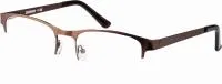 Reading Glasses Trendy With Pouch Matt Dark Brown