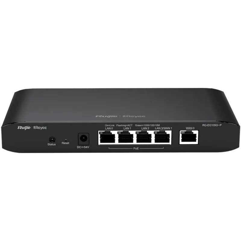 Reyee 5 Port Gigabit 2 WAN 4 PoE 54W Cloud Router