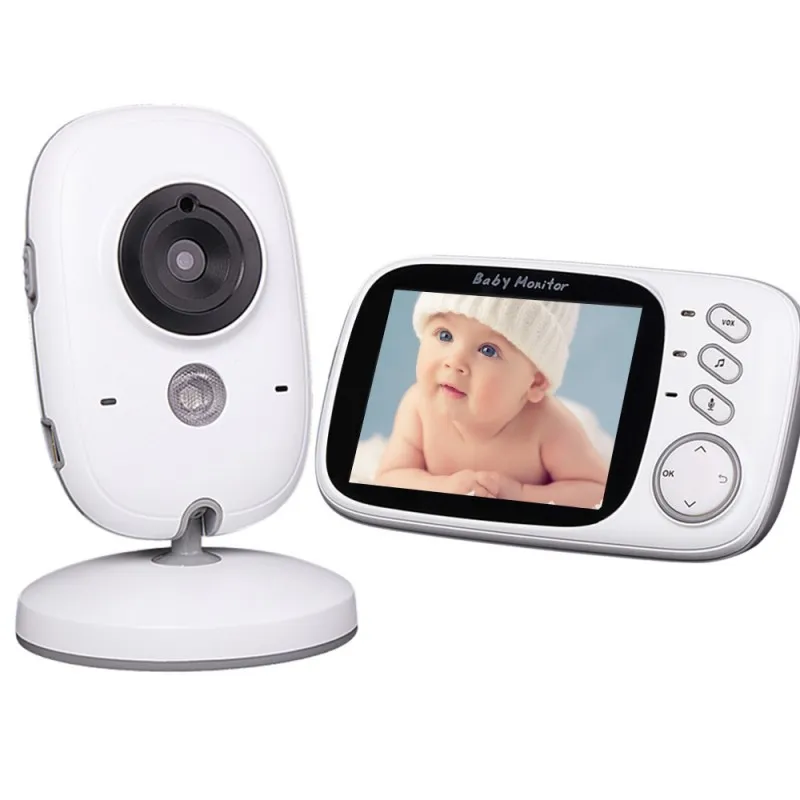 Video Baby Monitor - High Contrast 3.2 Colour LCD / Two-Way Talk / Temperature Monitoring