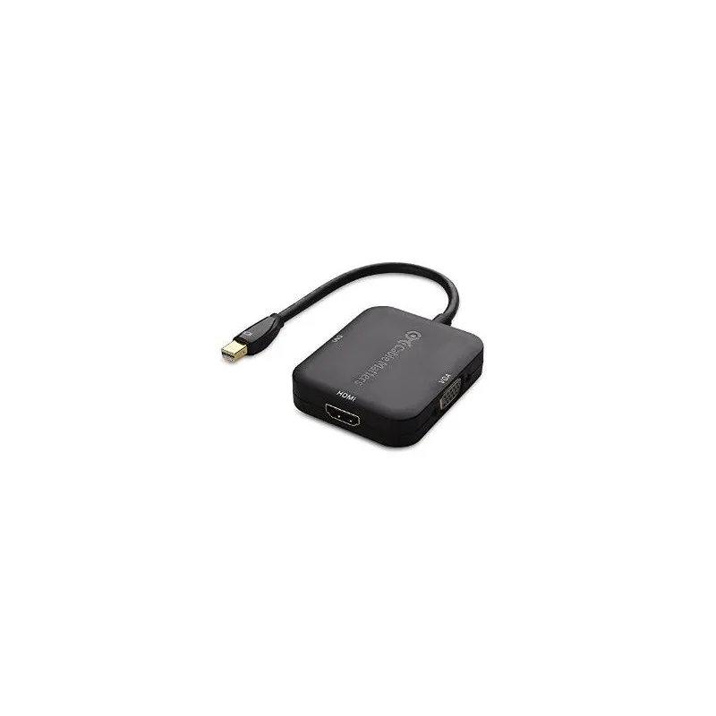 Cable matters mini display port to hdmi/dvi/vga male to female 3 in 1 - black
