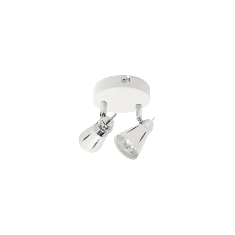 Bright Star Lighting - Two White and Polished Chrome Spotlight