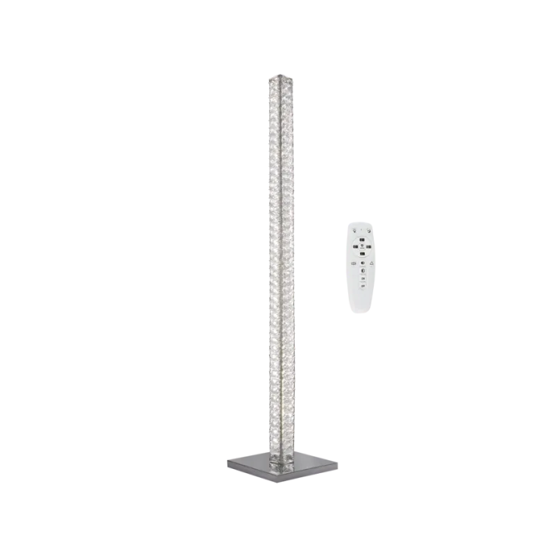 Bright Star Lighting - 176 Watt Crystal Standing Lamp with Remote