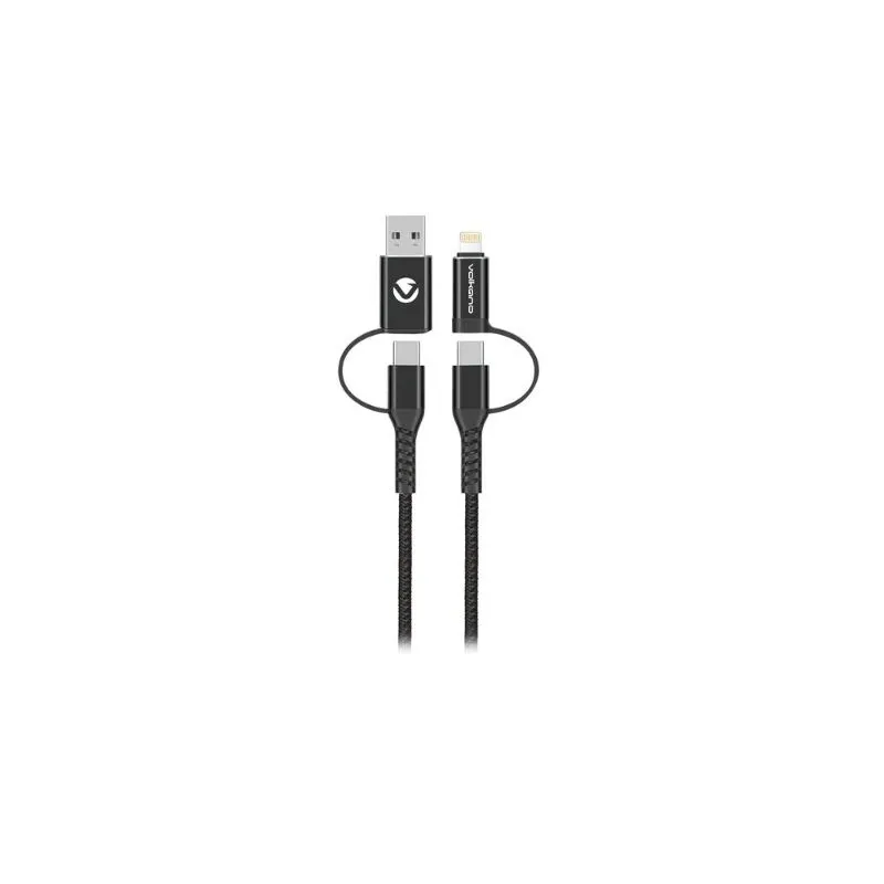 Volkano Weave Series 4-in-1 Cable Two Pack – 1.2m/4ft & 1.8m/6ft