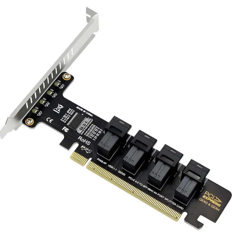 PCIeX16 to 4XU.2 NVME SFF Adaptor - 4 Ports