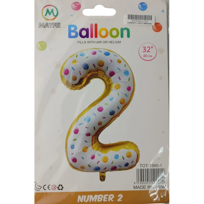 Casey 102cm Donut Balloon Number.2 Retail