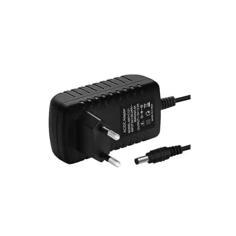 5V 2A 5.5mm x 2.5mm Power Adapter Charger (European Plug) - Black (BIG TIP)