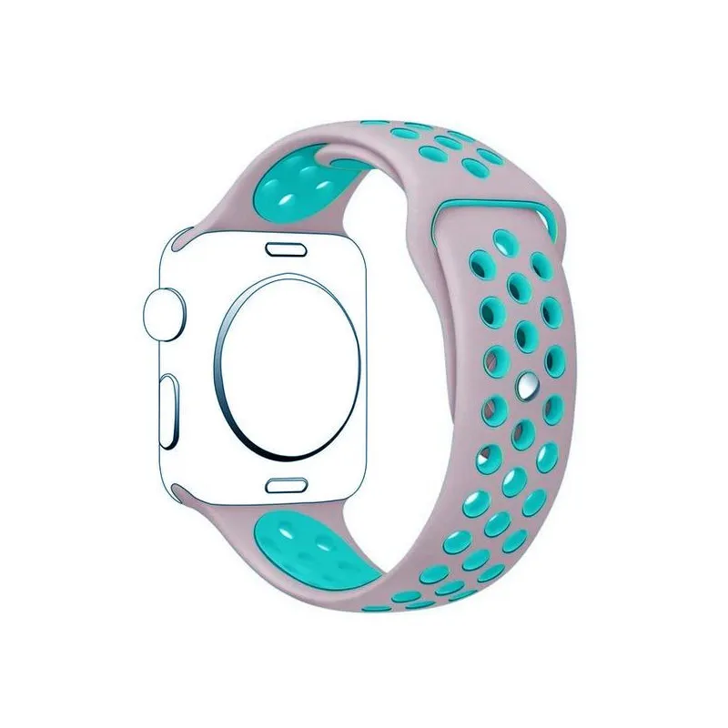 Apple Multi-colour Silicone Watch Strap 42mm-White Pink