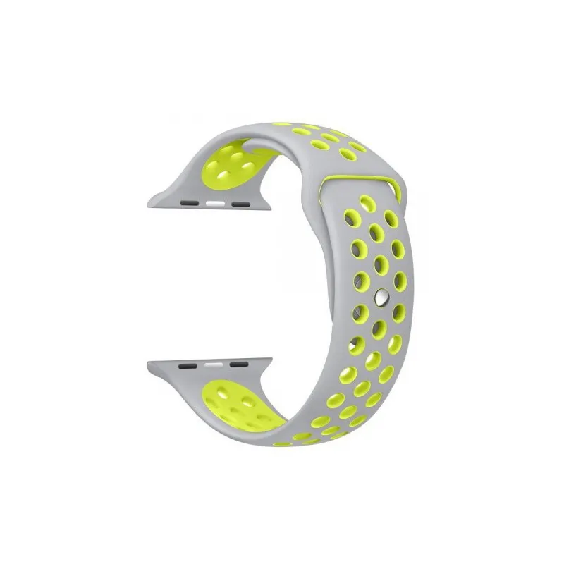 Apple Multi-colour Silicone Watch Strap 42mm-Grey Yellow