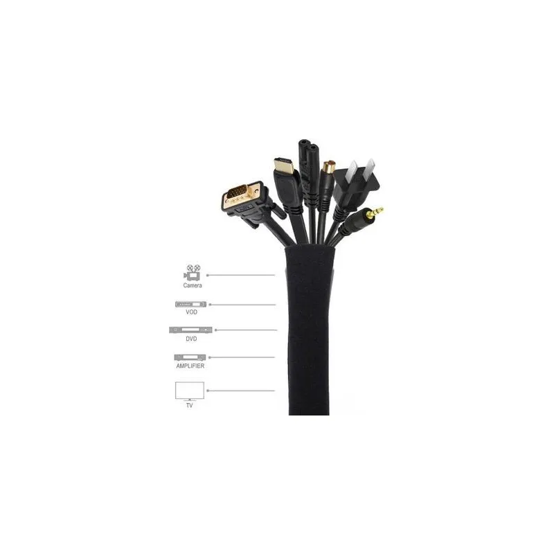 Tuff-Luv J2_99 19-20" Flexible Cable Management Sleeve - Black