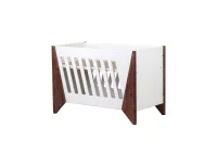 Steel & Rose Alice Cot with Mattress, Oak And White
