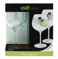 O2 Dine 4pc Gin Glasses 477ml