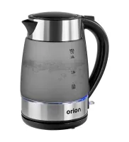 Orion 1.7L Frosted Glass Kettle with S/S