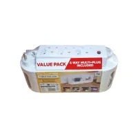 Small Box + 6‑Way Multiplug Combo White