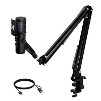 NearStream Gaming AM30U AI Noise-Canceling USB Condenser Microphone Arm Kit