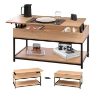 Fine Living Lofta 2 Tier Storage Coffee Table Oak Finish