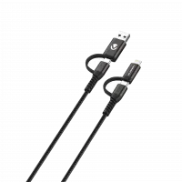 Volkano Weave Series 4-in-1 Charge & Data Cable
