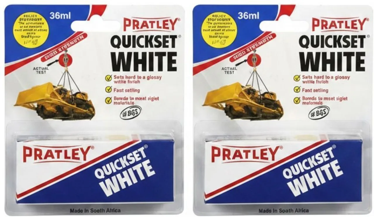 Pratley White Quickset Glue 36ml Adhesive