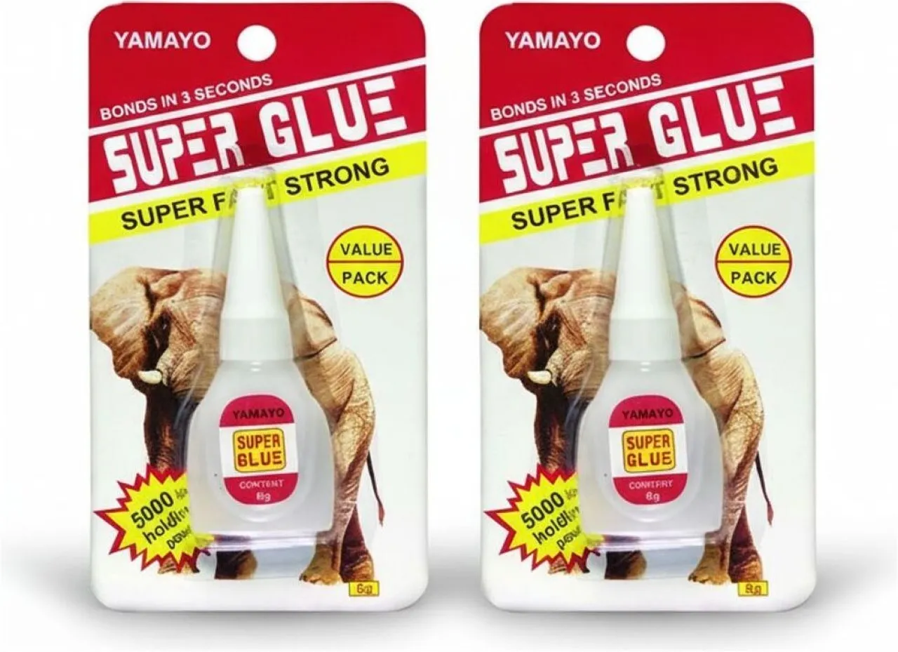 Yamayo Superglue 8g Fast-Drying Adhesive 2 Pack Adhesive