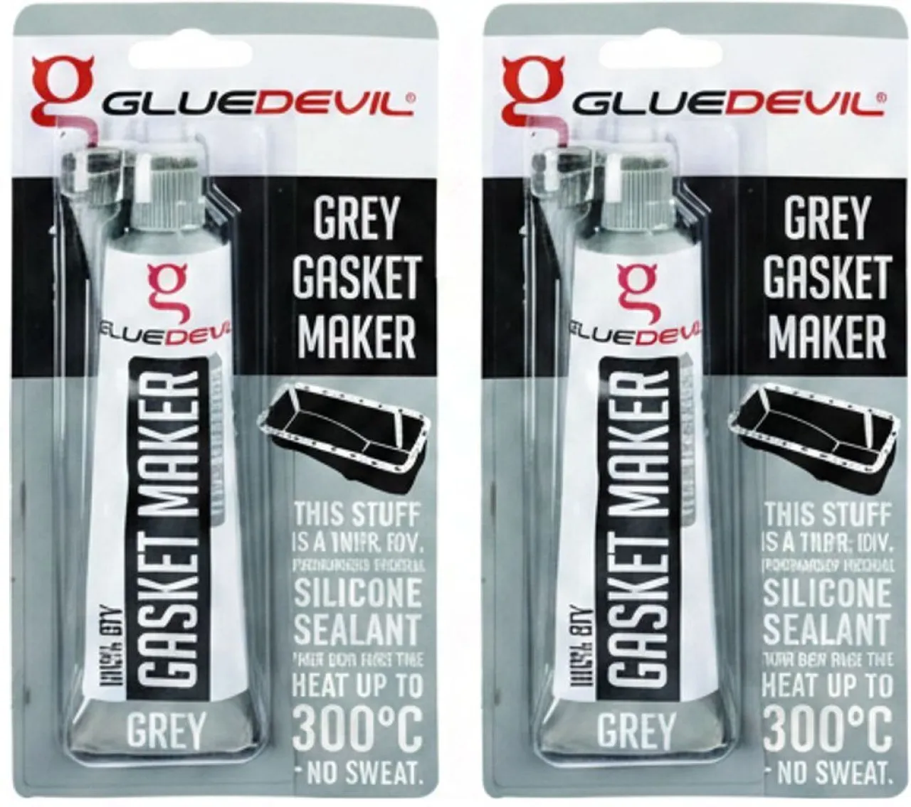 Glue Devil Gasket Maker Silicone Sealant 70ml 2 Pack Adhesive
