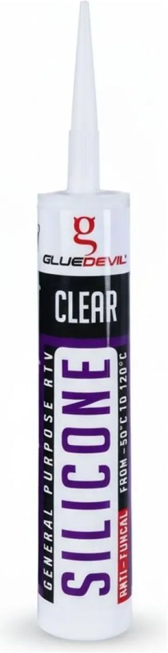 Glue Devil Clear Silicone Sealant 260ml Adhesive