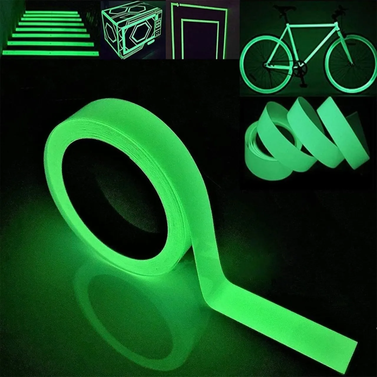 Fariedl Luminous tape, night luminous film green warning floor (5cm*5m green) 0 ml Adhesive Tool