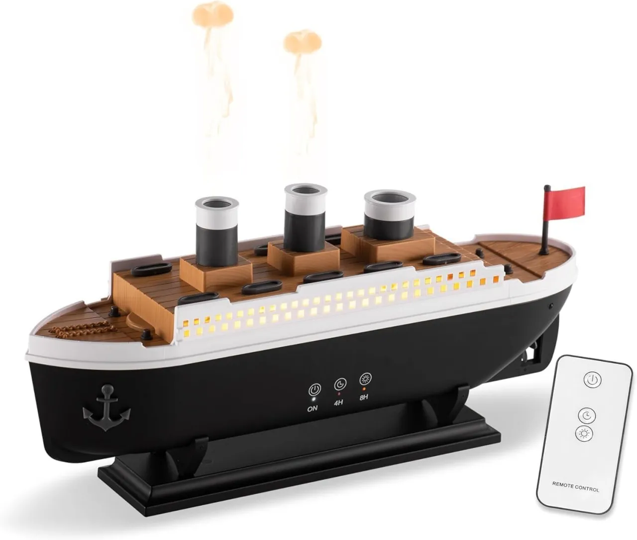 WEIWEISTORE Jellyfish Humidifier & Essential Oil Diffuser, Titanic Ship Modeling Ultrasonic Cool Mi…