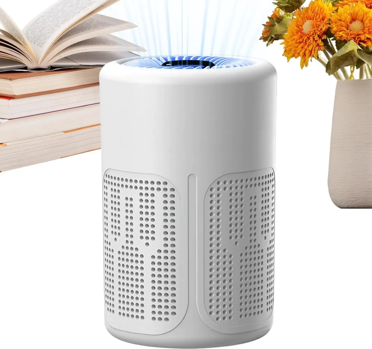 Moucles Air Purifier | Quiet Multi-Layer Filter Wide Coverage,Air Circulator Small Portable Fan | f…