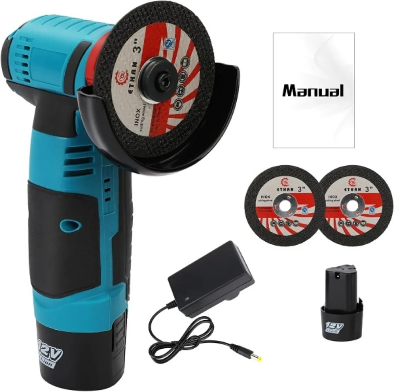 Jiageng JG20375060 Handheld Angle Cordless Angle Grinder 12V 4500mah Battery Angle Grinder