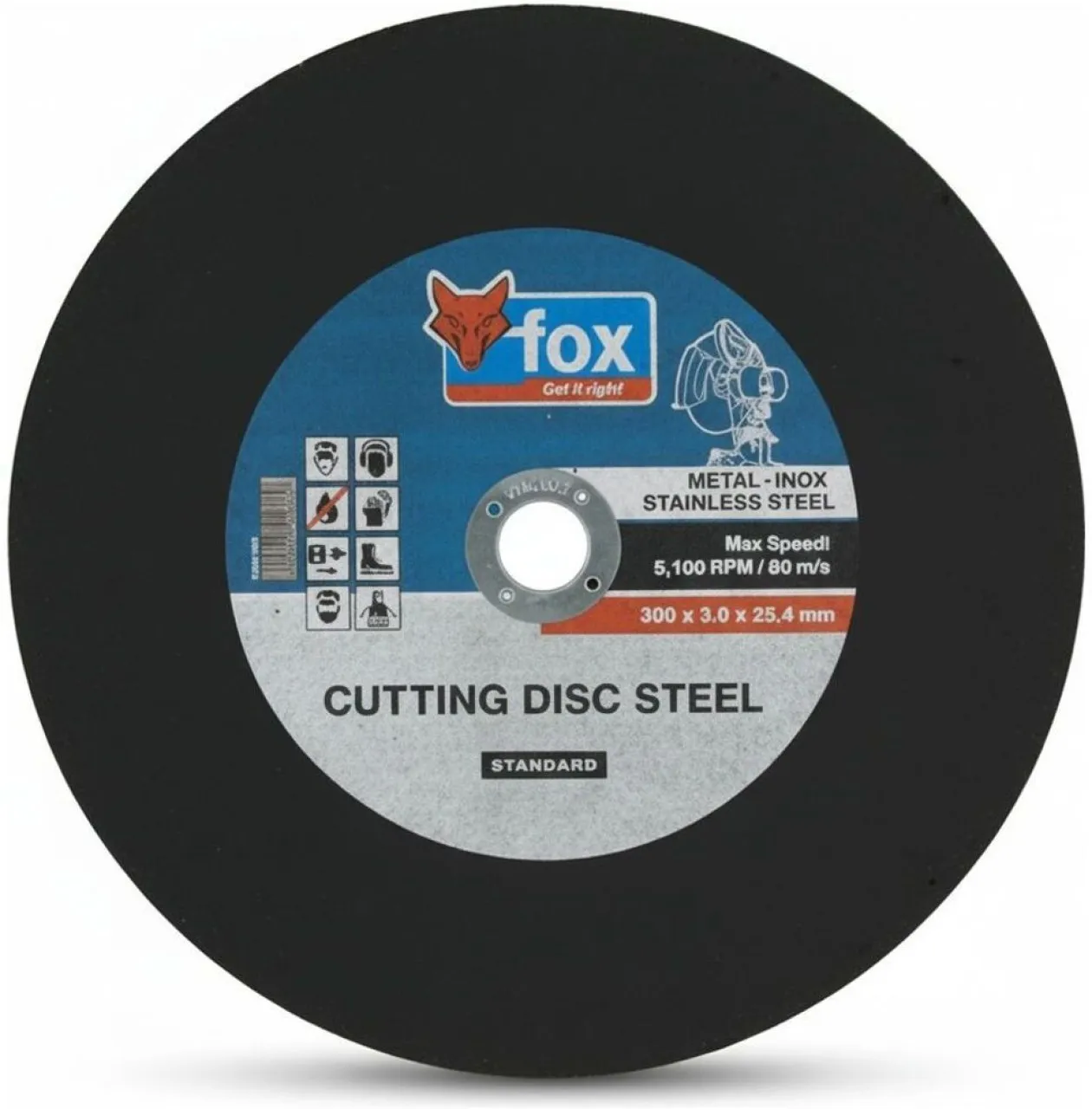 Fox 91380 Cutting Disc for Metal Cutting 300mm x 3mm Angle Grinder