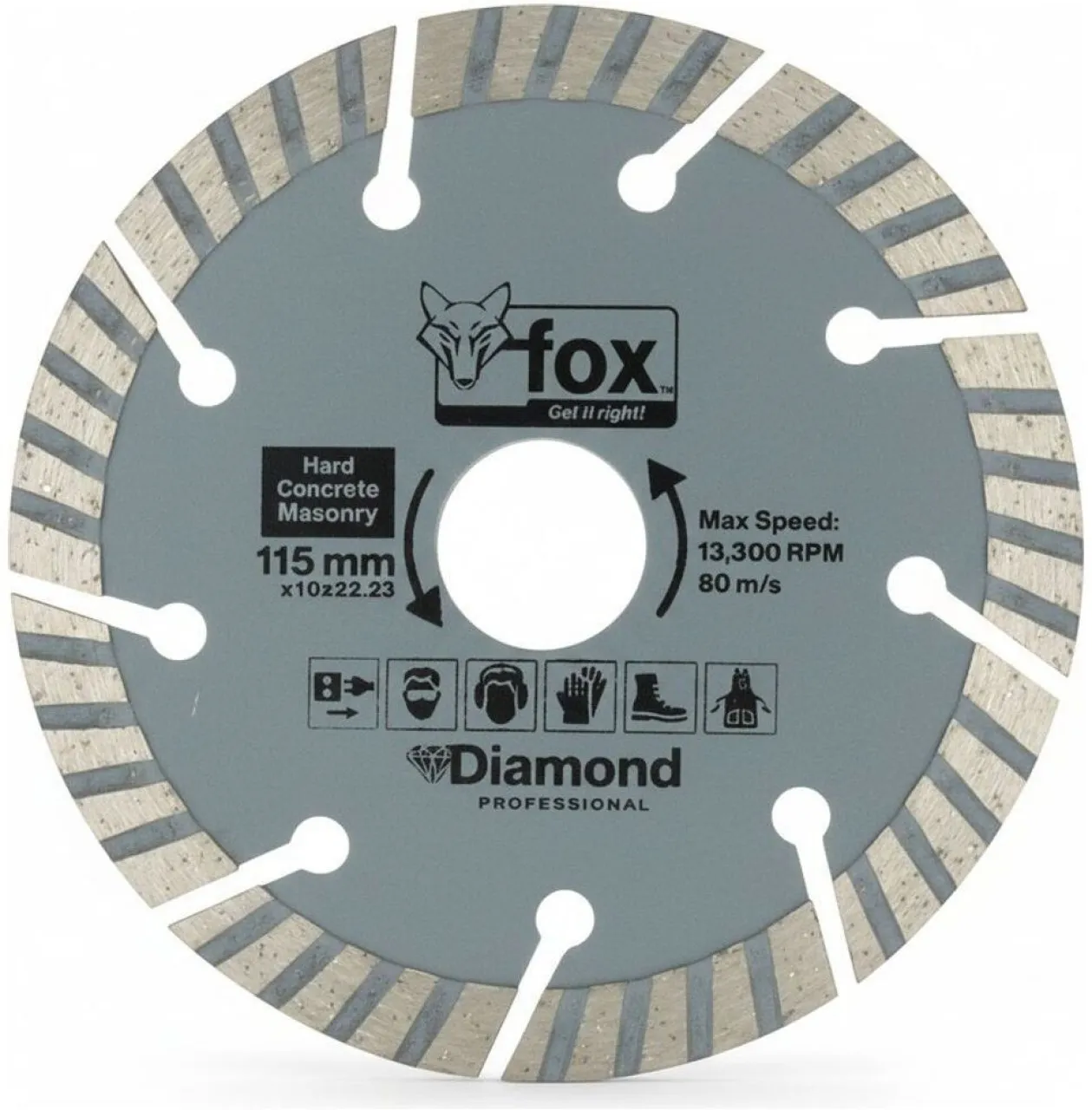 Fox BLY1560 Curved Diamond Cutting Disc for Masonry Angle Grinder
