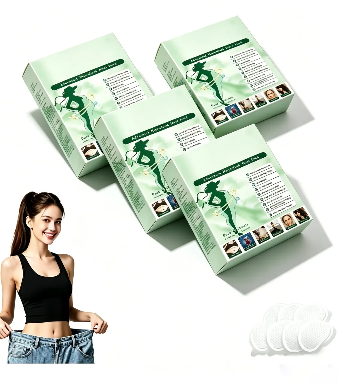 BOWENSTORE Slimming sticker，4 Pack Natural Body Patch, Invisible Comfortable Microneedle Patches fo…