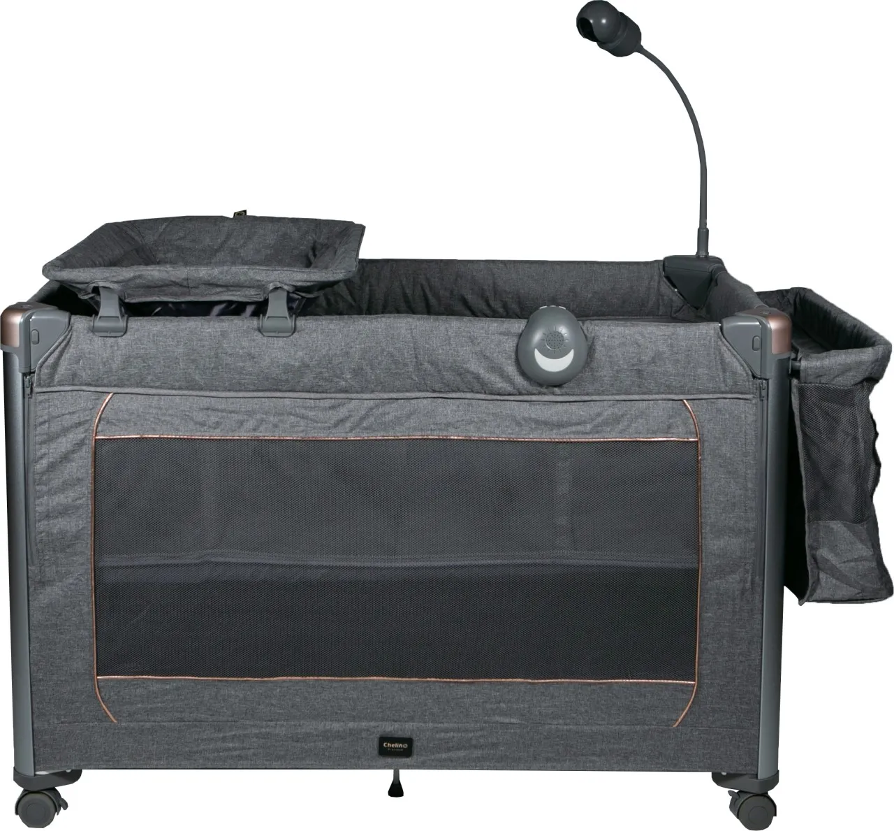 Chelino Platinum Cuddle Me Lux Camp Cot Convertible Crib Next to me:Camp Cot