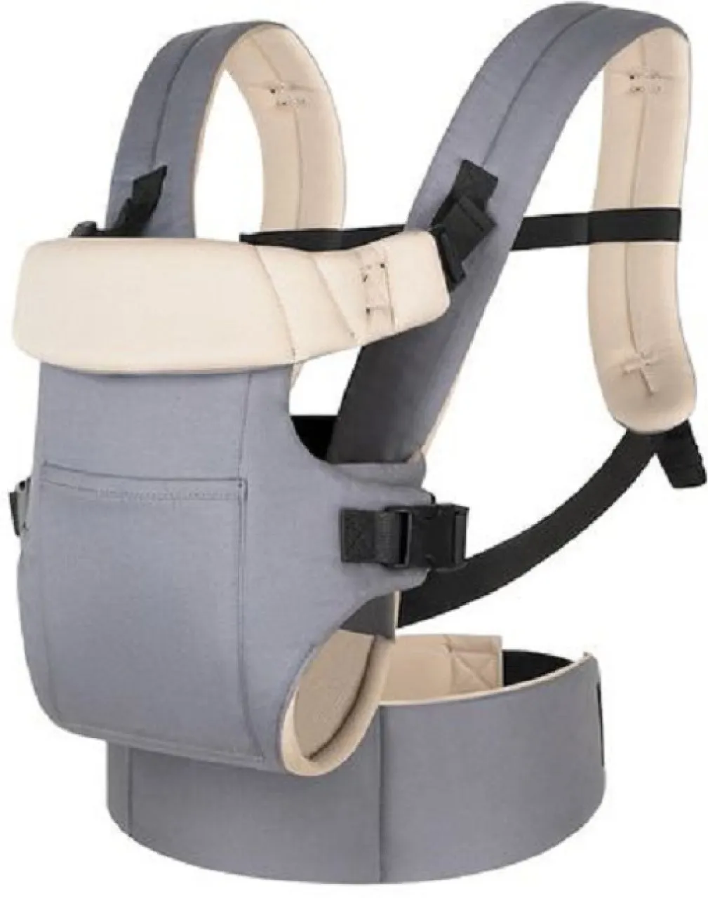 NLS HOMEWARE Adjustable Baby Carrier with Waist Support - Grey Baby Carrier