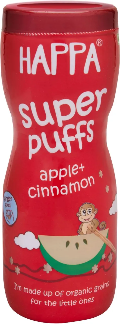 Happa Organic Apple and Cinnamon Puffs Baby Puffs 40 g