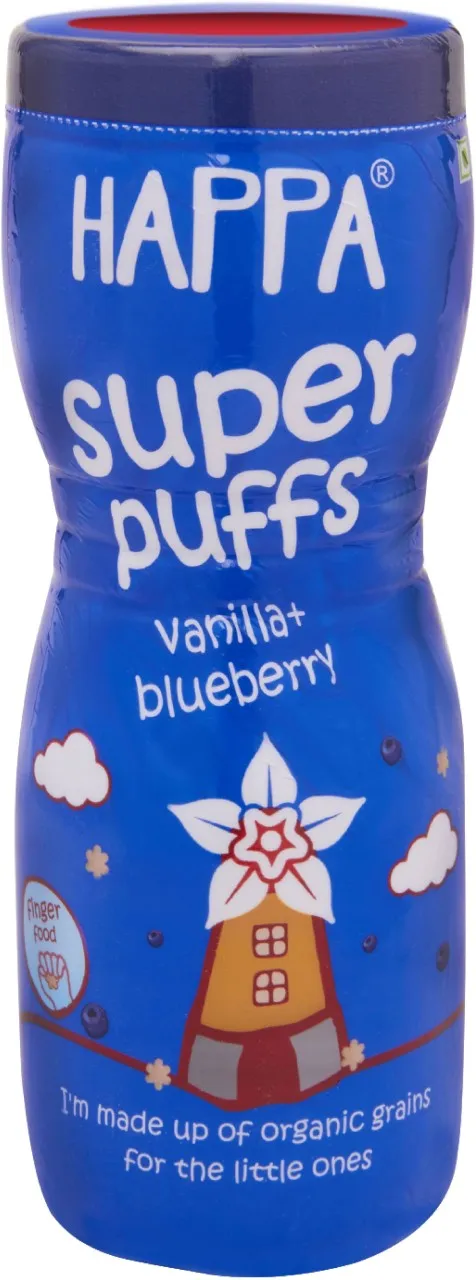 Happa Organic Blueberry&Vanilla Puffs Baby Puffs 40 g