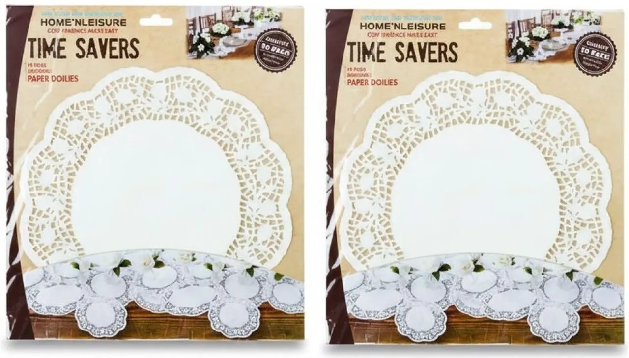Home 'N Leisure Round White Paper Doilies 27cm 10 Piece Set Topper