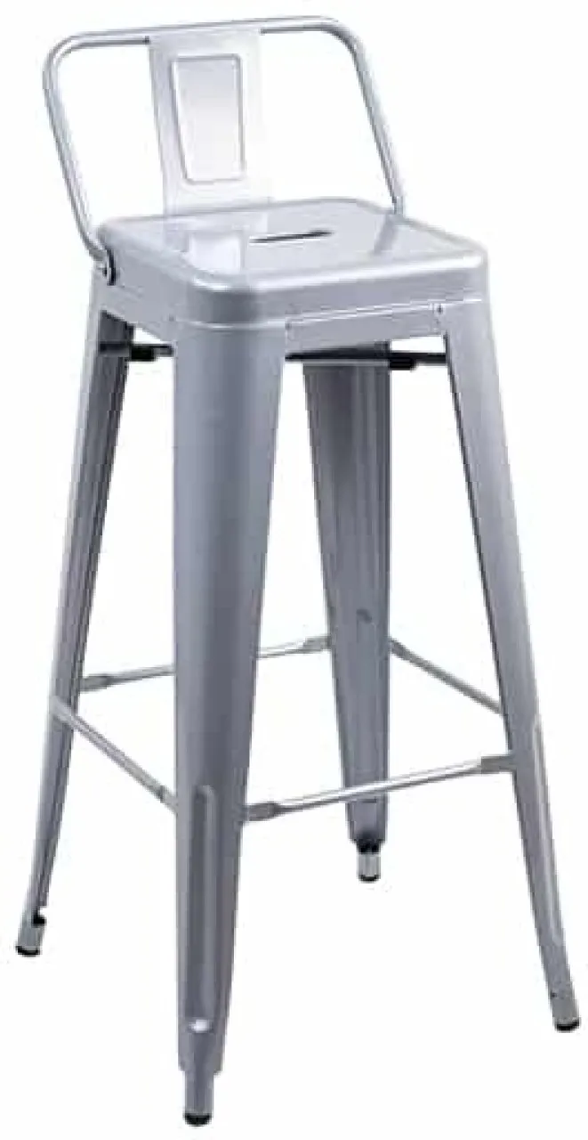 VIVIDITTO Replica Low Back Tolix Bar Stool Metal Bar Chair