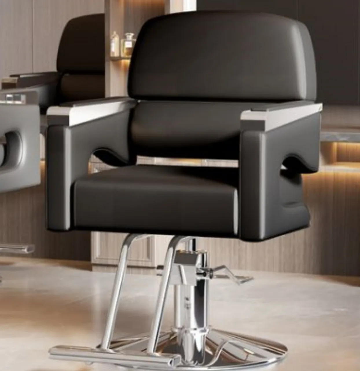 Fur Home Set of 2 Hair Salon Chair, Barber Chair with Heavy Duty Hydraulic Pump, Height Adjustable,…