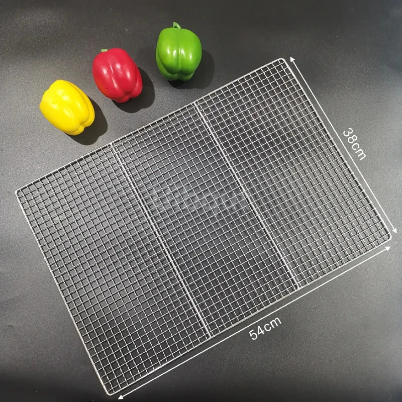 Huanix 54X38CM 304 Stainless Steel rectangle square BBQ net Mesh Grill NonStick Baking Mat Outdoor …