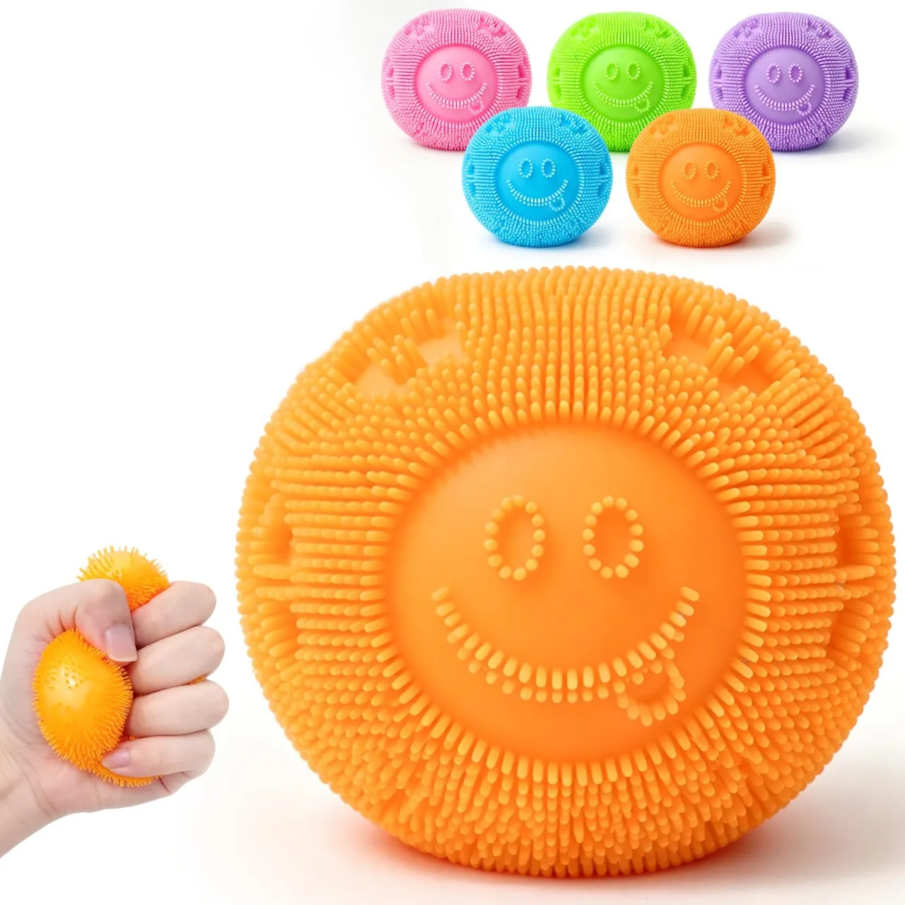 Tidecus Fuzz Ball Squishy Stress Ball,Fuzzball Squishy,Soft Fidget Toy for Anxiety Relief, Sensory …