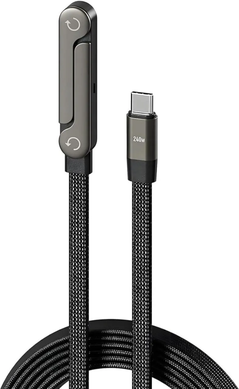 2-in-1 Invisible Stand Charging Cable, Multi Charger Cord with Type C Multi-Angle Adjustable Stand,…