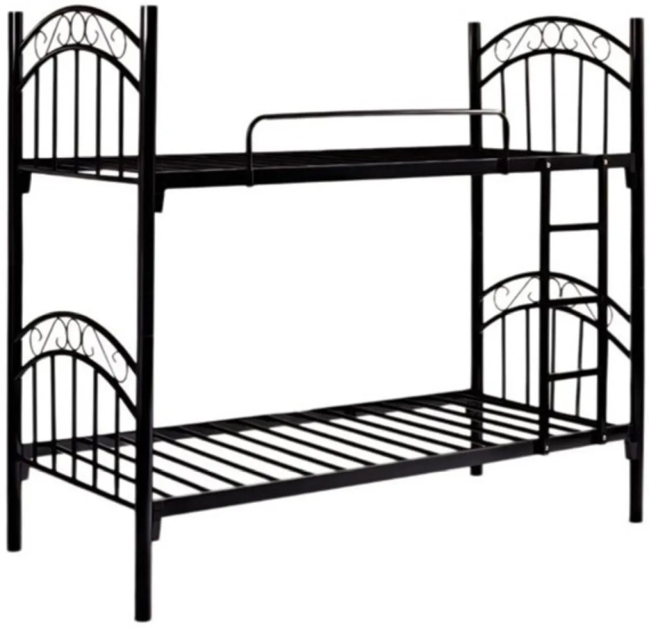 ANKA HOME Elegant Black Metal Bunk Bed Frame – Durable, Space-Saving Design with Built-In Ladder & …