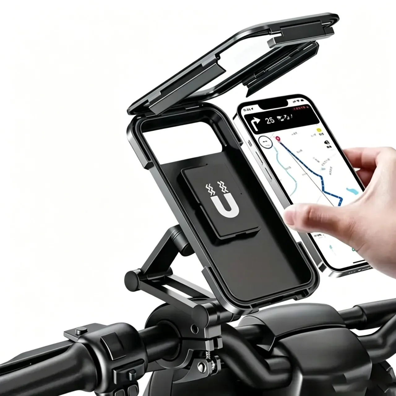 Liuyifei Waterproof Outdoor Sports Bike Phone Mount Case, Bicycle and Motorbike Handlebar Phone Hol…