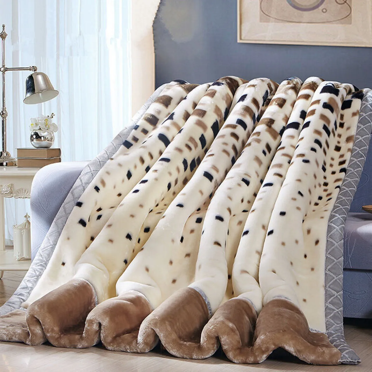 sesli (220 cm x 1 cm) Sesli125 (Mink Blanket)