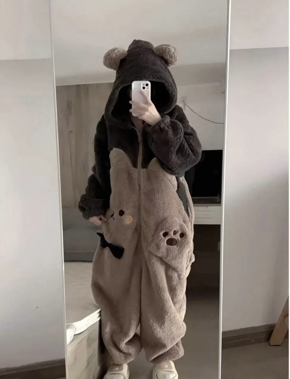 Generic (80 cm x 178 cm) Hooded winter Onesie - Medium (Wearable Blanket)