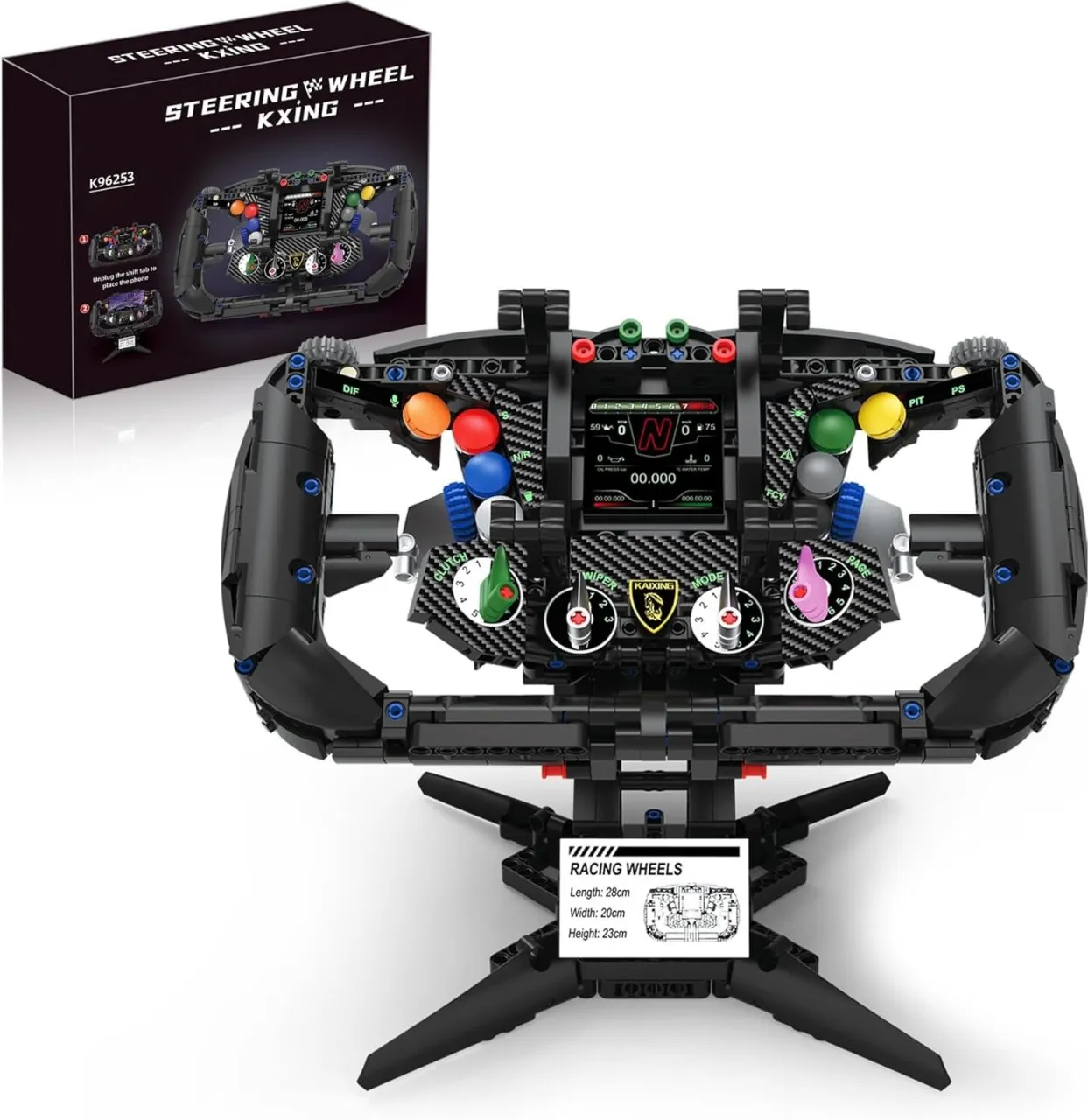 Fariedl Racing Simulator Steering Wheel Building Set，im Formula Cars Driving Compatibled with Lego …